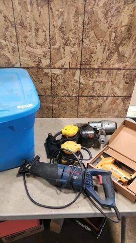 Stapler, air nailer, Dewalt sanders, sawzall