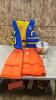 Adult life vests, popcorn kettle