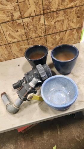 Filtering system, ceramic planters