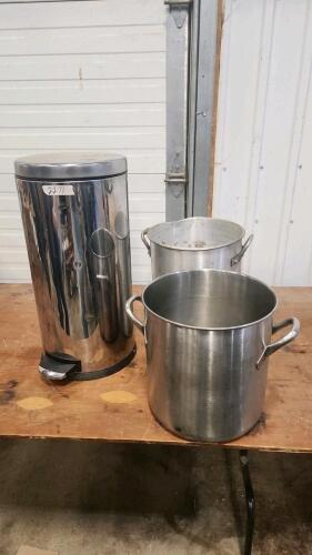 Garbage can, stock pots
