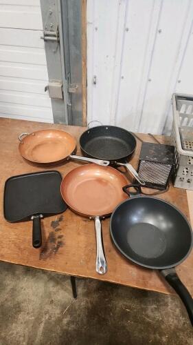 Frying pans, heater
