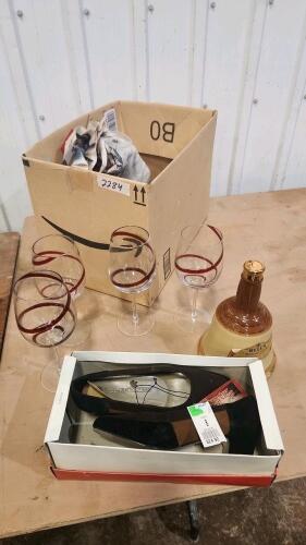 Wine glass set, Scotch, sz 8 shoes