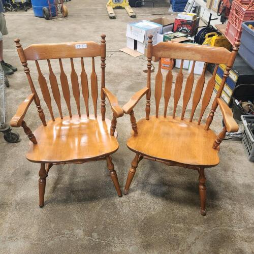 2 Solid wood captains chairs