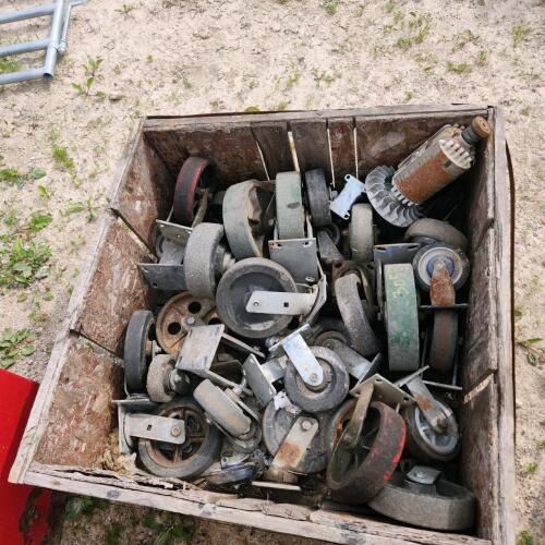 Various sized castor wheels