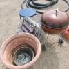 3 Lawnchairs, charcoal bbq, etc.