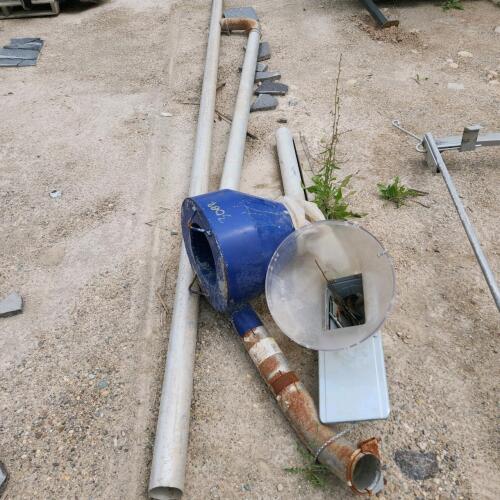 26' of 4" feed pipe w cyclone