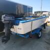 14' Fibreglass boat w 30Hp Evinrude motor as is - 2