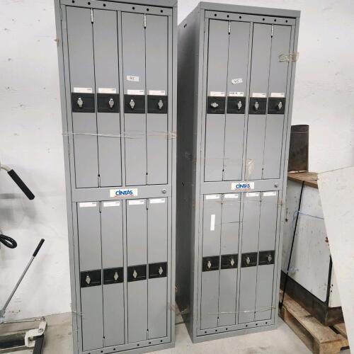 2 8 Section locker units 24"W 22"D 81"H