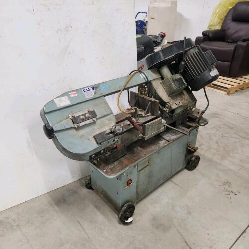 Single phase metal cutting bandsaw