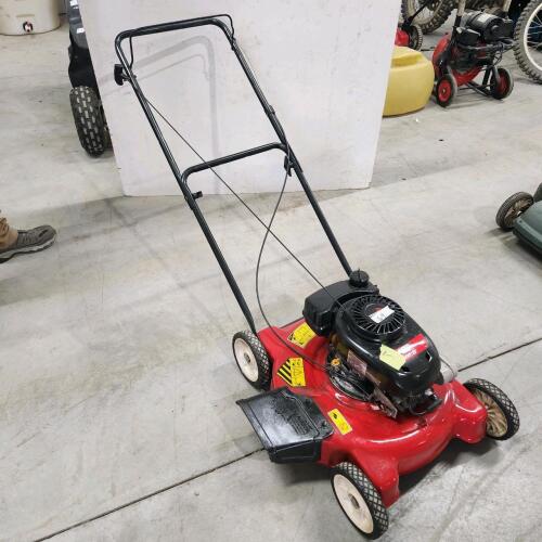 Running push mower