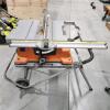 Ridgid table saw on folding stand
