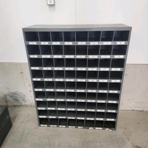 Metal bolt bin 34"W 12"D 42"H
