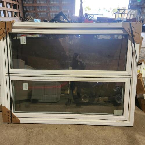 New Double vinyl opening window 52"W 72"H