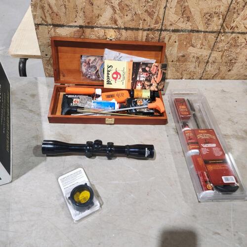 4x32 Scope, firearm cleaning kit