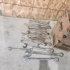 Assorted SAE & metric wrenches