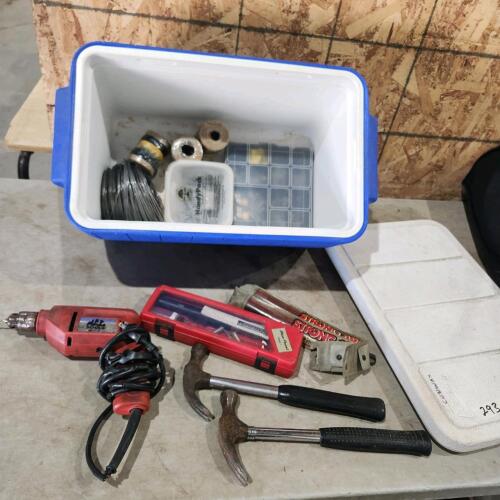 Mac drill, assorted tools, etc.