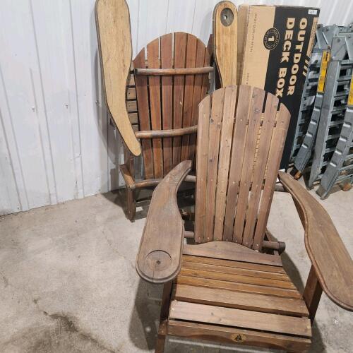 2 Adirondack chairs