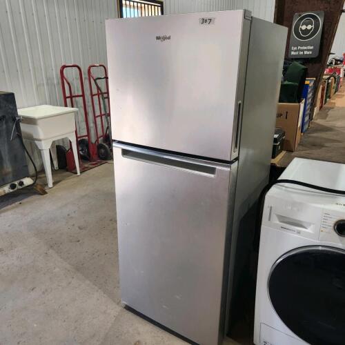 Whirlpool stainless fridge 24"W 62"H