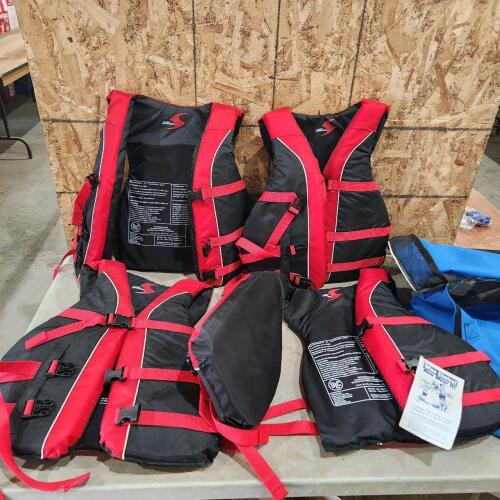 4 Adult life jackets