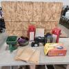 Pentaz camera, grass seed spreader, etc.