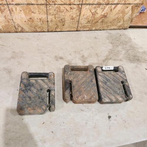 Kubota suitcase weights 7"x9"