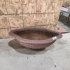 Cast iron planter w damage 26"L 15"W 9"H