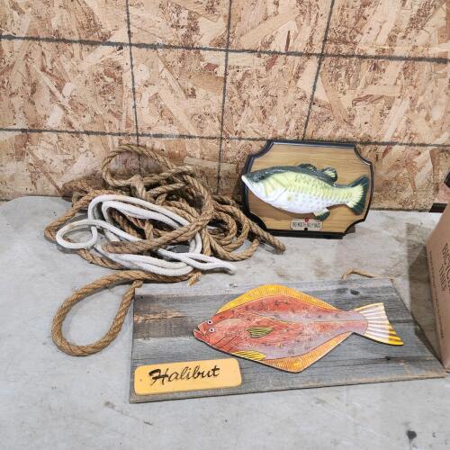 Various ropes, fish decor