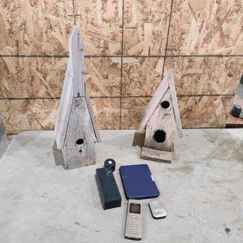 Bird houses, kindle, speaker, etc.
