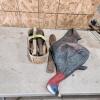 Turkey decoy, crosscut saw parts