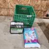 12V untested as is lawn tractor battery, milk crate, puppy pads