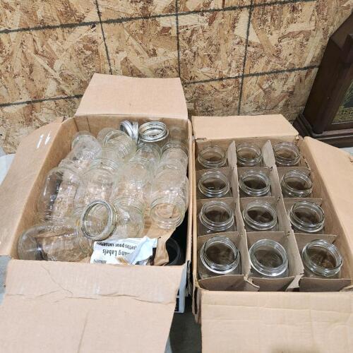 Various sized snap lid jars