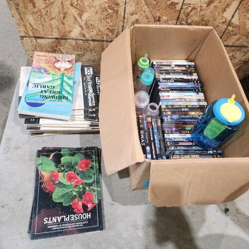 DVD movies, various books, etc.