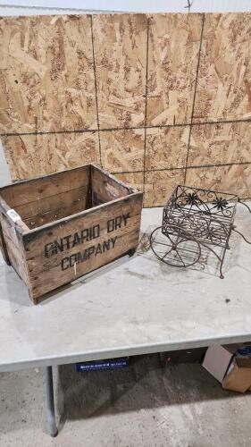 Vintage crate, planter