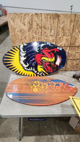 2 Wooden skimboards
