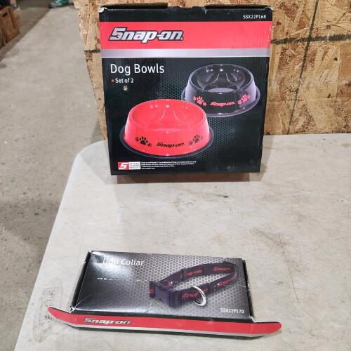 Snap-On dog collar & bowls