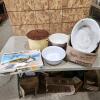 Model airplane, enamel ware