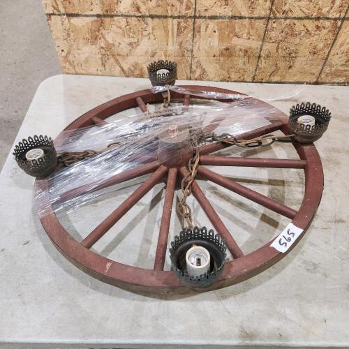 Wagon wheel light no shades