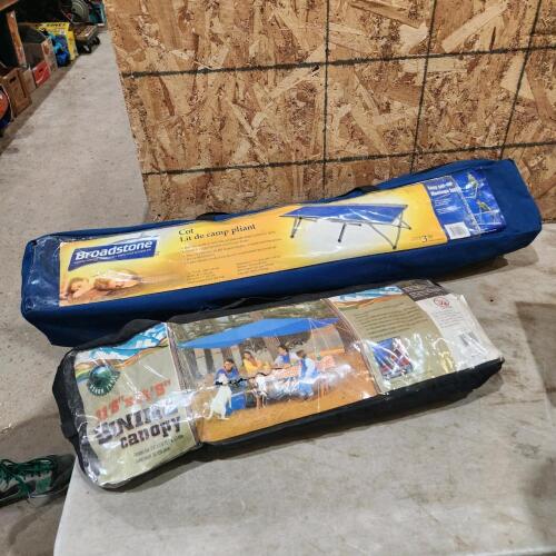11'x11' Dining canopy, camp cot
