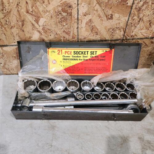 3/4" Dr SAE socket set complete