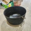 Heavy cast kettle 14"H 22"W
