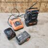 Ridgid 18v radio w batteries & charger
