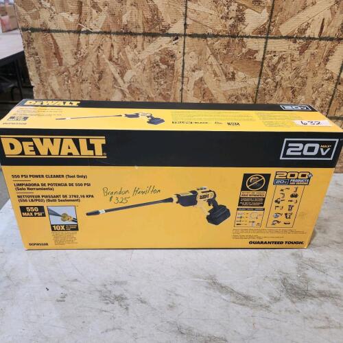 New 20v Dewalt 550psi pressure washer tool only