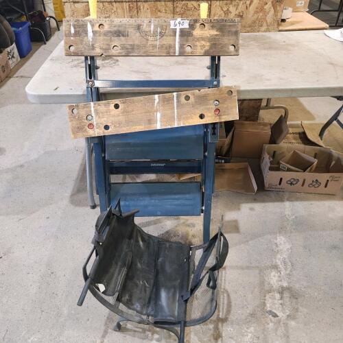 Log holder, folding workmate