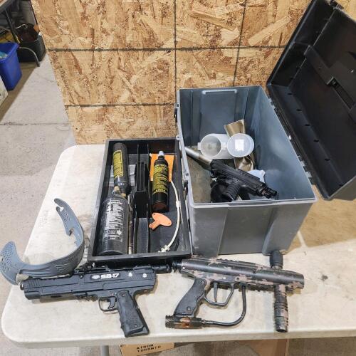 Various paintball guns