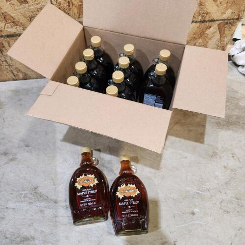 12 500ml glass jugs of maple syrup
