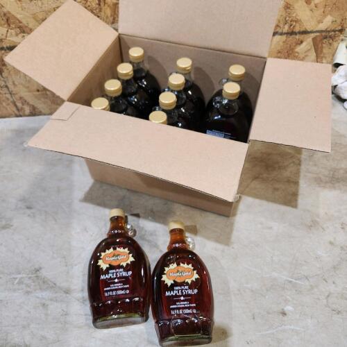12 500ml glass jugs of maple syrup