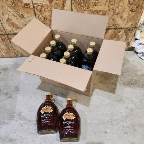 12 500ml glass jugs of maple syrup