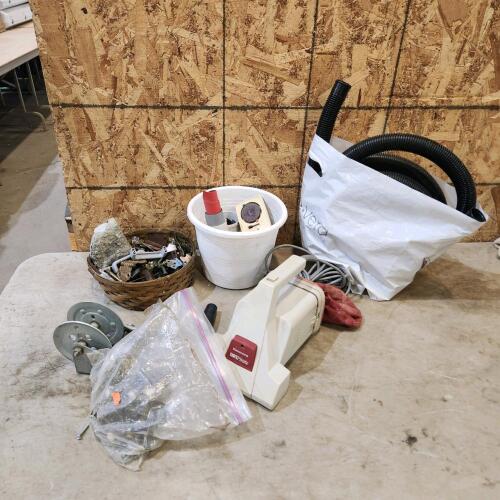 Winch, various hardware, etc.