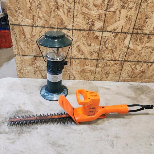 Propane lantern, electric edger