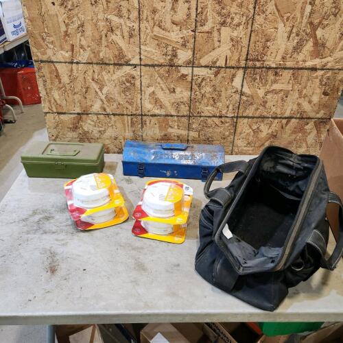Smoke detectors, toolboxes